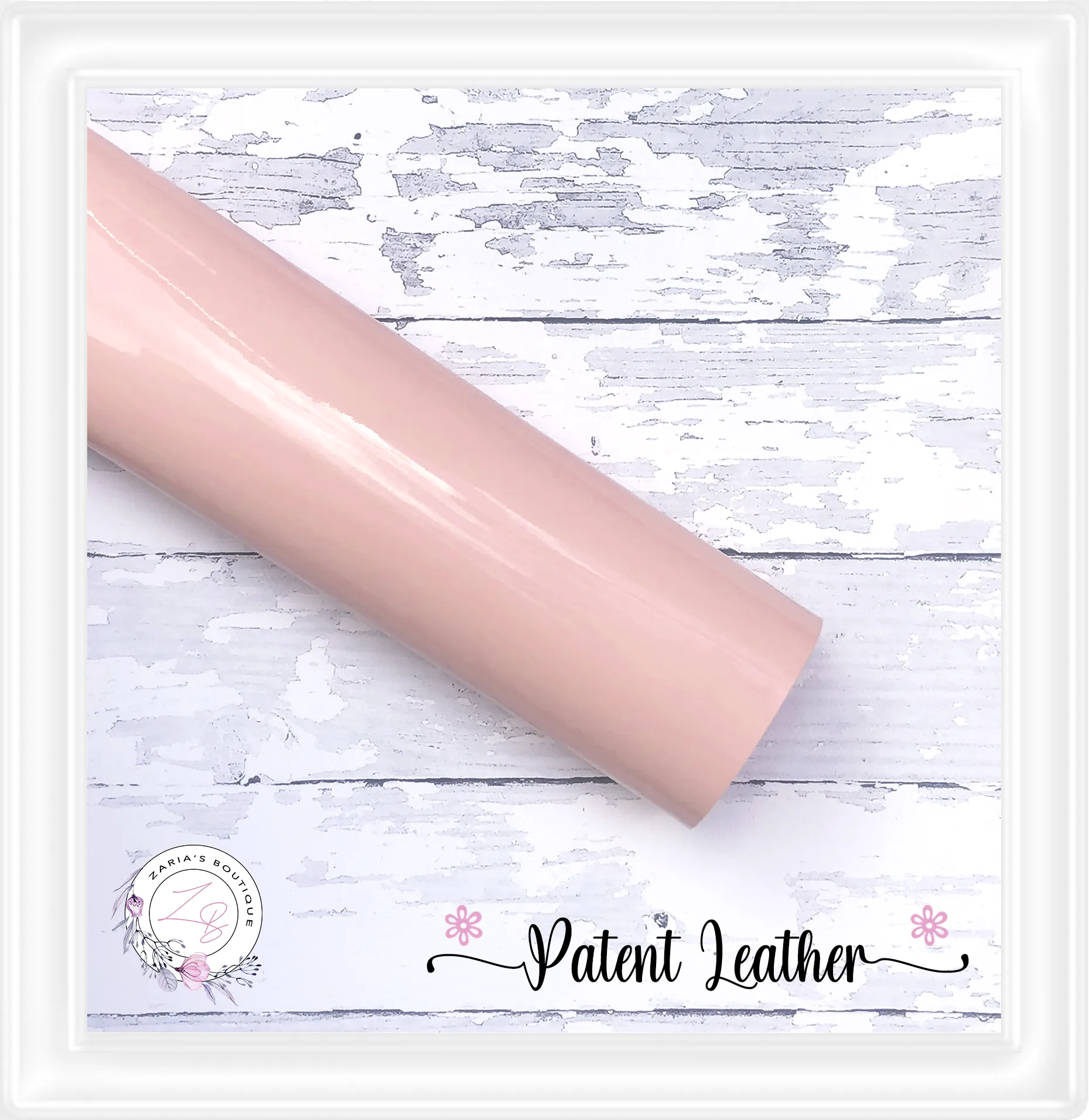 ⋅ Patent Leather ⋅ Smooth & Glossy Vegan PU Leatherette ⋅ Ballet Pink ⋅