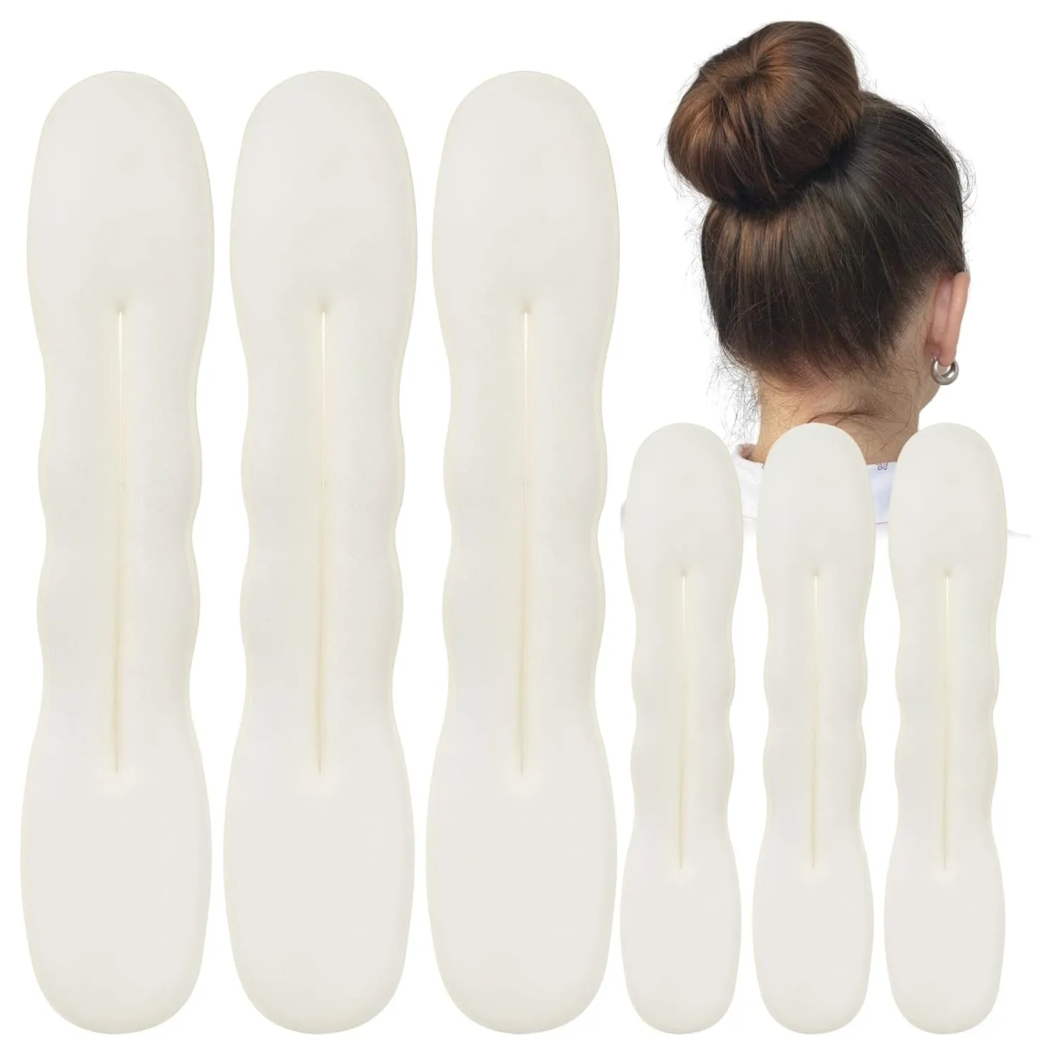 10 PCS Hair Bun Maker for Women Lazy Hair Curler Bun Clips Easy Magic Snap Roll Sponge Bun Donut Hair Maker for Women