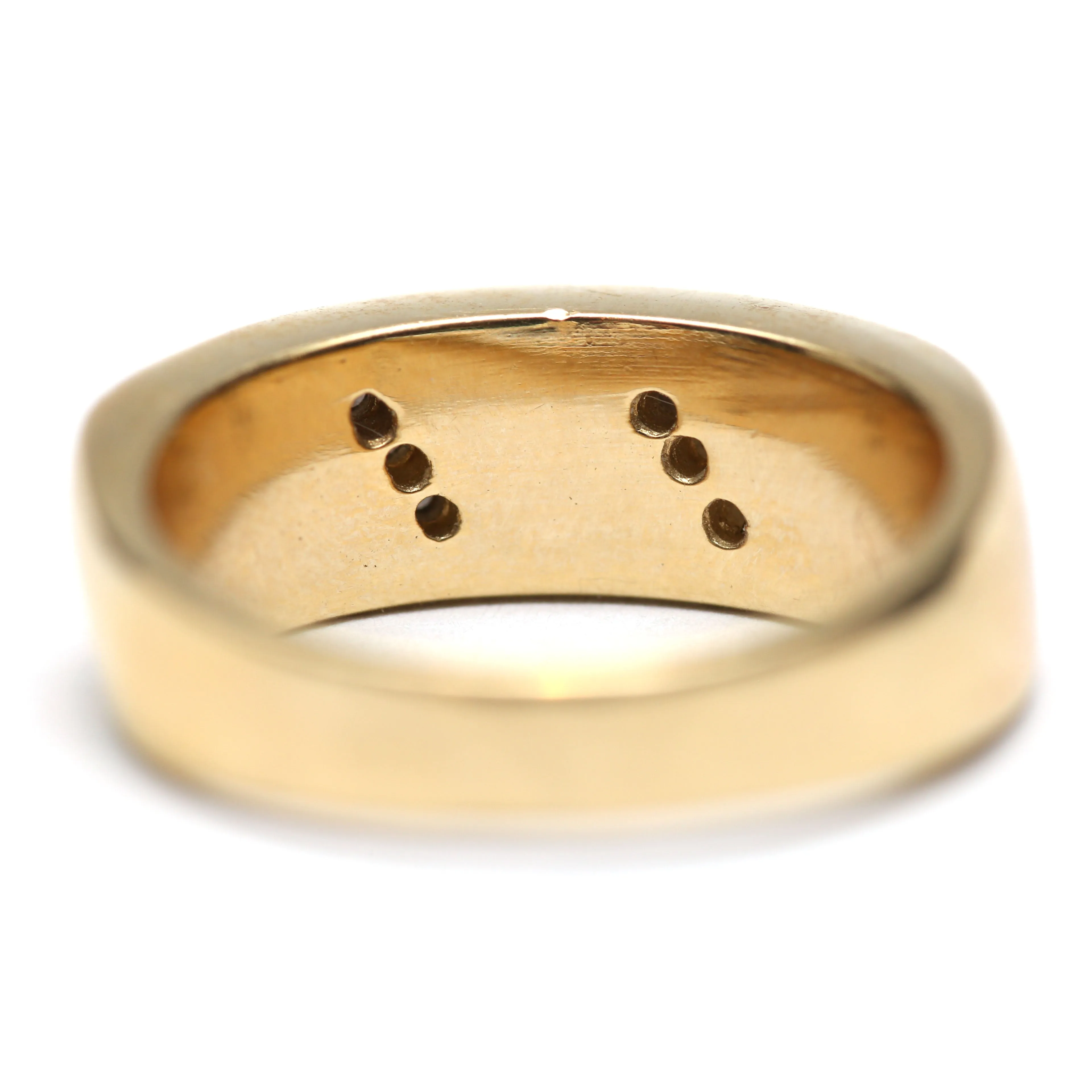 14k Opal Inlay Diamond Band