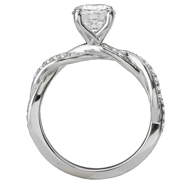 14kt White Gold Classic Semi-Mount Diamond Ring
