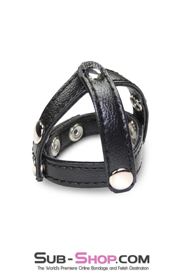 1554M      T-Style Cock Ring with Ball Divider Strap