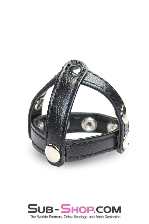 1554M      T-Style Cock Ring with Ball Divider Strap