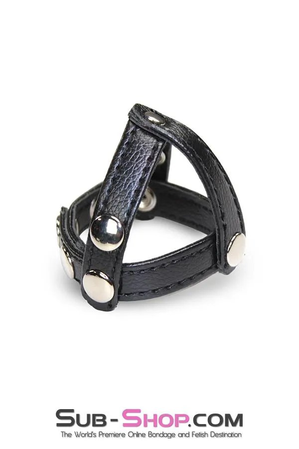 1554M      T-Style Cock Ring with Ball Divider Strap