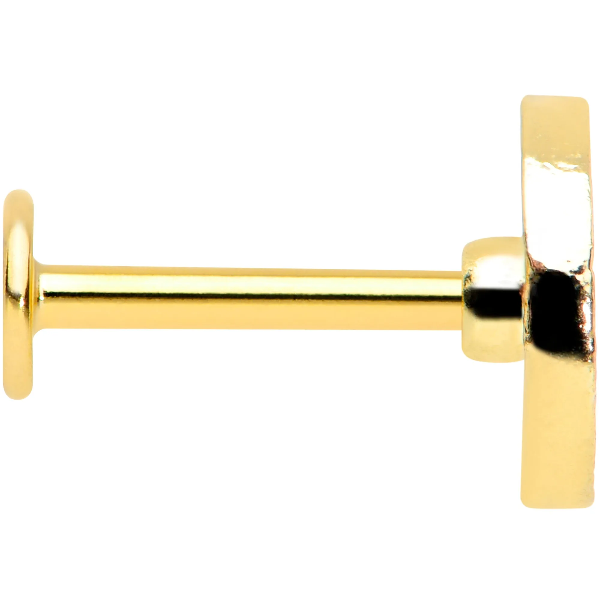 16 Gauge 5/16 Clear Gem Gold Tone Tasty Orange Fruit Labret Tragus