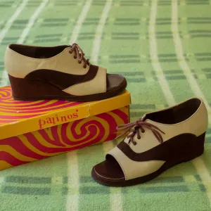 1970s Brown Platform Wedges