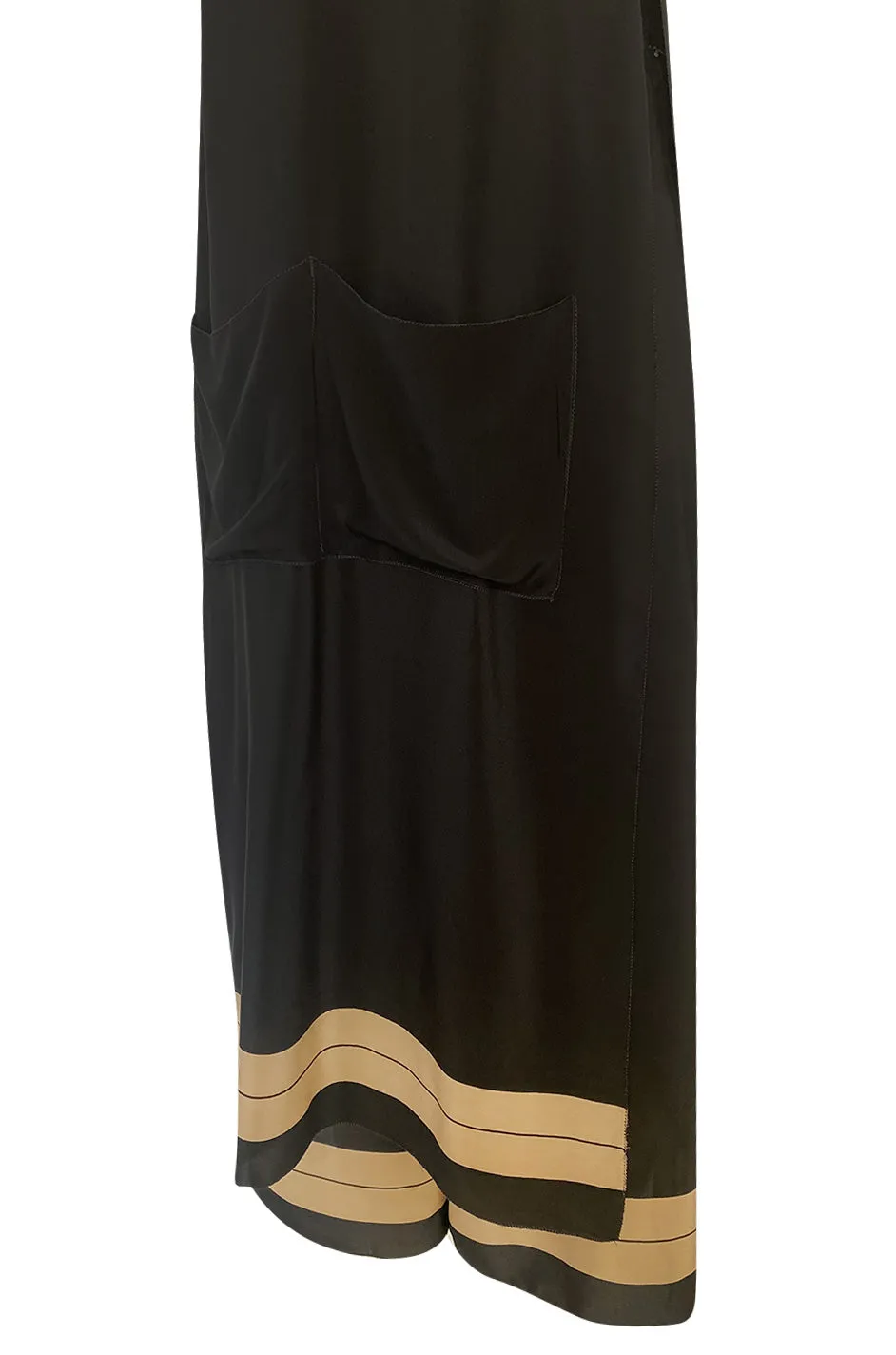 1970s Sonia Rykiel Wide Legged Cropped Pant & Long Tunic Evening Set w Draped Pockets
