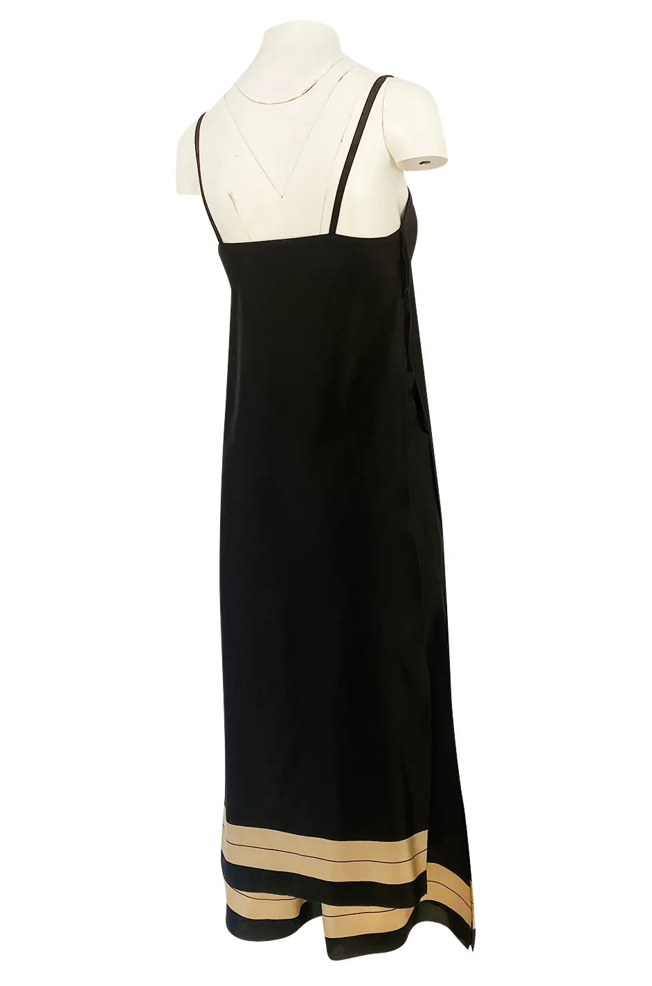 1970s Sonia Rykiel Wide Legged Cropped Pant & Long Tunic Evening Set w Draped Pockets
