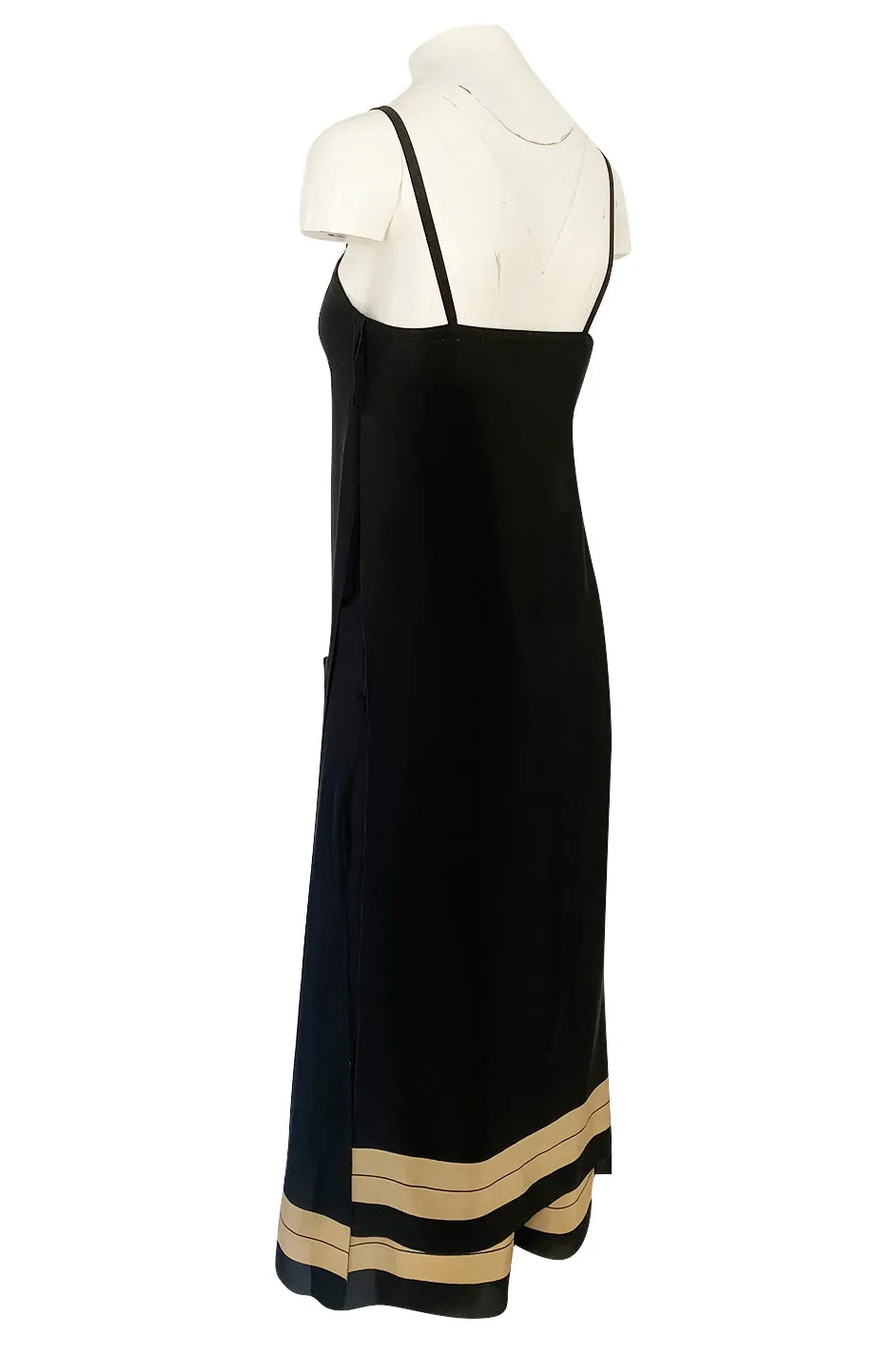 1970s Sonia Rykiel Wide Legged Cropped Pant & Long Tunic Evening Set w Draped Pockets