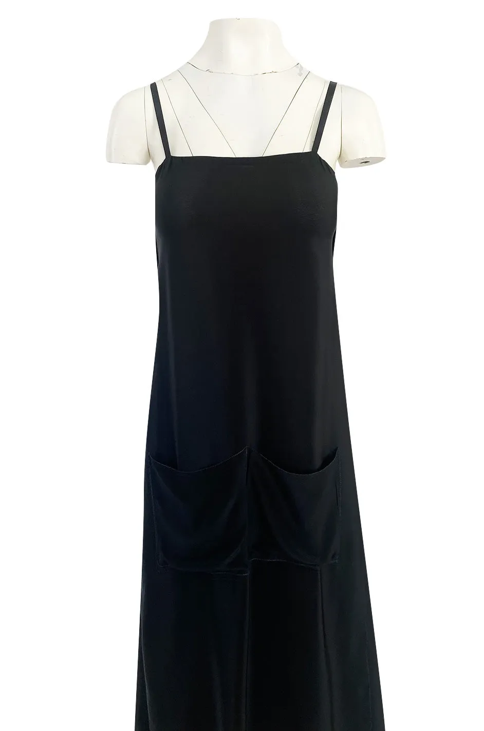 1970s Sonia Rykiel Wide Legged Cropped Pant & Long Tunic Evening Set w Draped Pockets