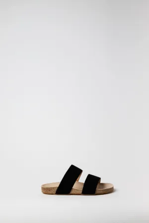 2 Strap Velvet Sandals