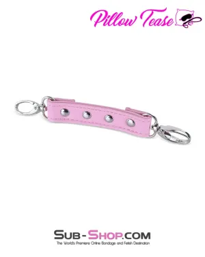 2317M      Pink Vegan Leather Double Snap Bondage Connection Hardware
