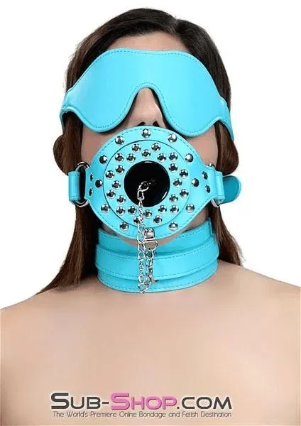 2717RS      Plug-Her Locking Diamond Blue Plug Gag