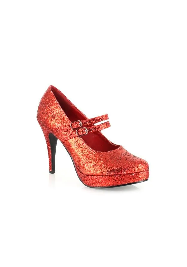4 Double Strap Glitter Mary Jane