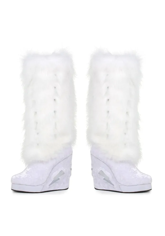 4 Inch Light Up Platform And Fur