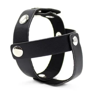 7209DL      Cock Ring Strap with T-Style Ball Divider - LAST CHANCE - Final Closeout!