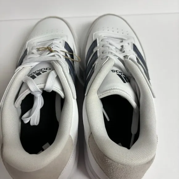 Adidas Men’s Courtblock Lace-Up Sneakers White, Size 11 M