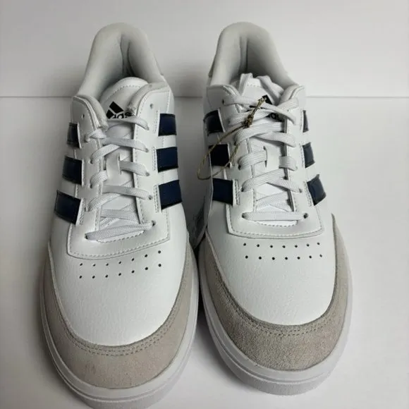 Adidas Men’s Courtblock Lace-Up Sneakers White, Size 11 M