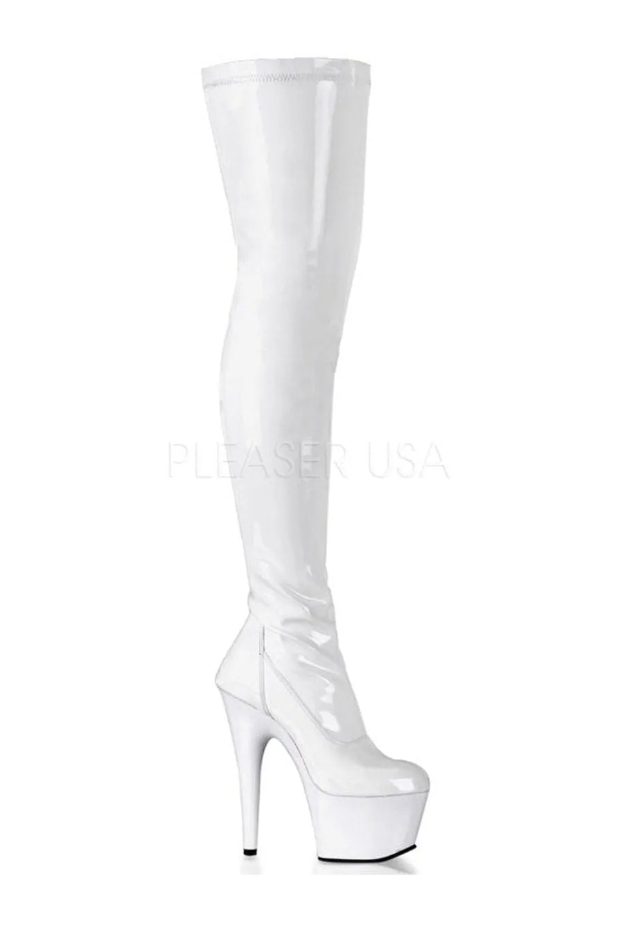 ADORE-3000 Platform Boot  | White Patent