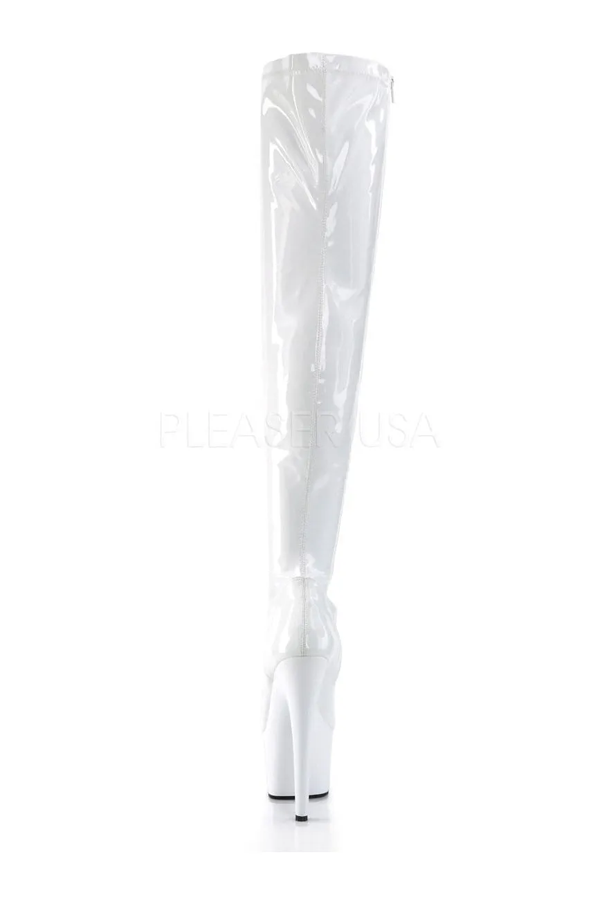 ADORE-3000 Platform Boot  | White Patent