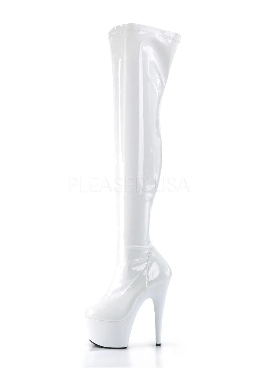 ADORE-3000 Platform Boot  | White Patent