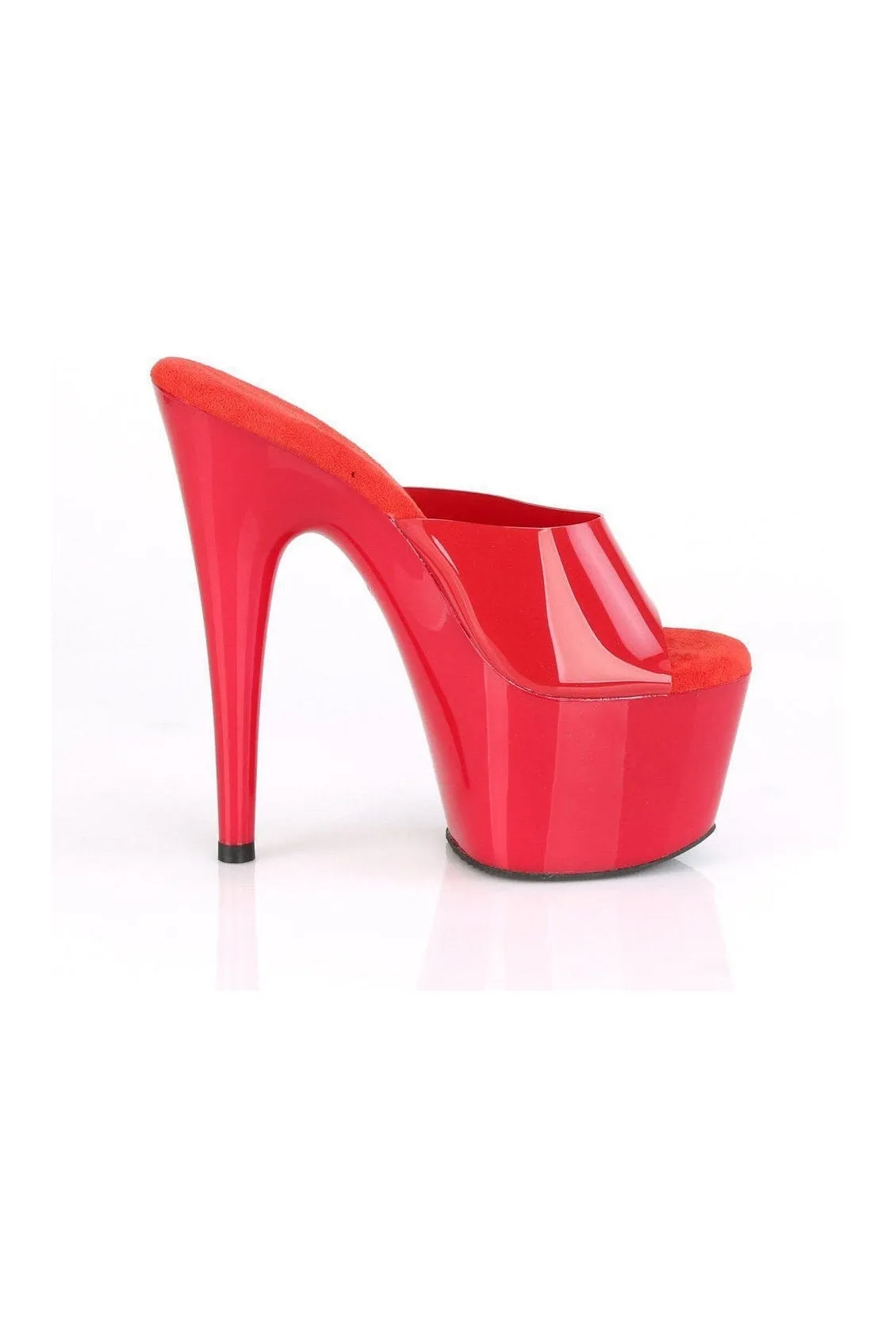 ADORE-701N Exotic Slide | Red Faux Leather
