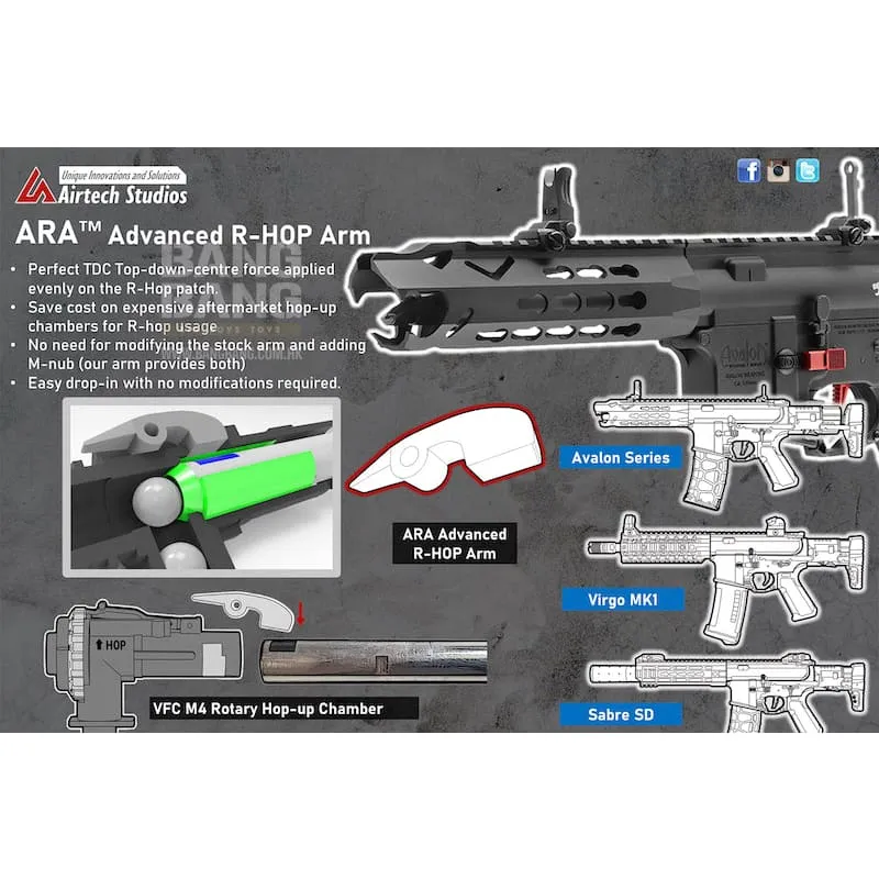Airtech Studios ARA Advanced R-Hop Arm for VFC M4 Rotary Hop-up Chamber