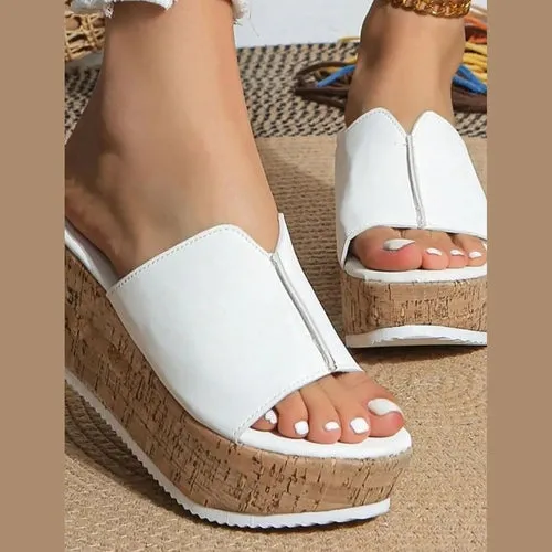 'Alison' Peep Toe Platform Wedges