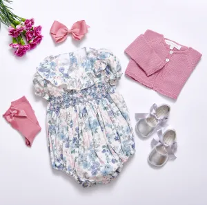 Amelia hand-smocked romper
