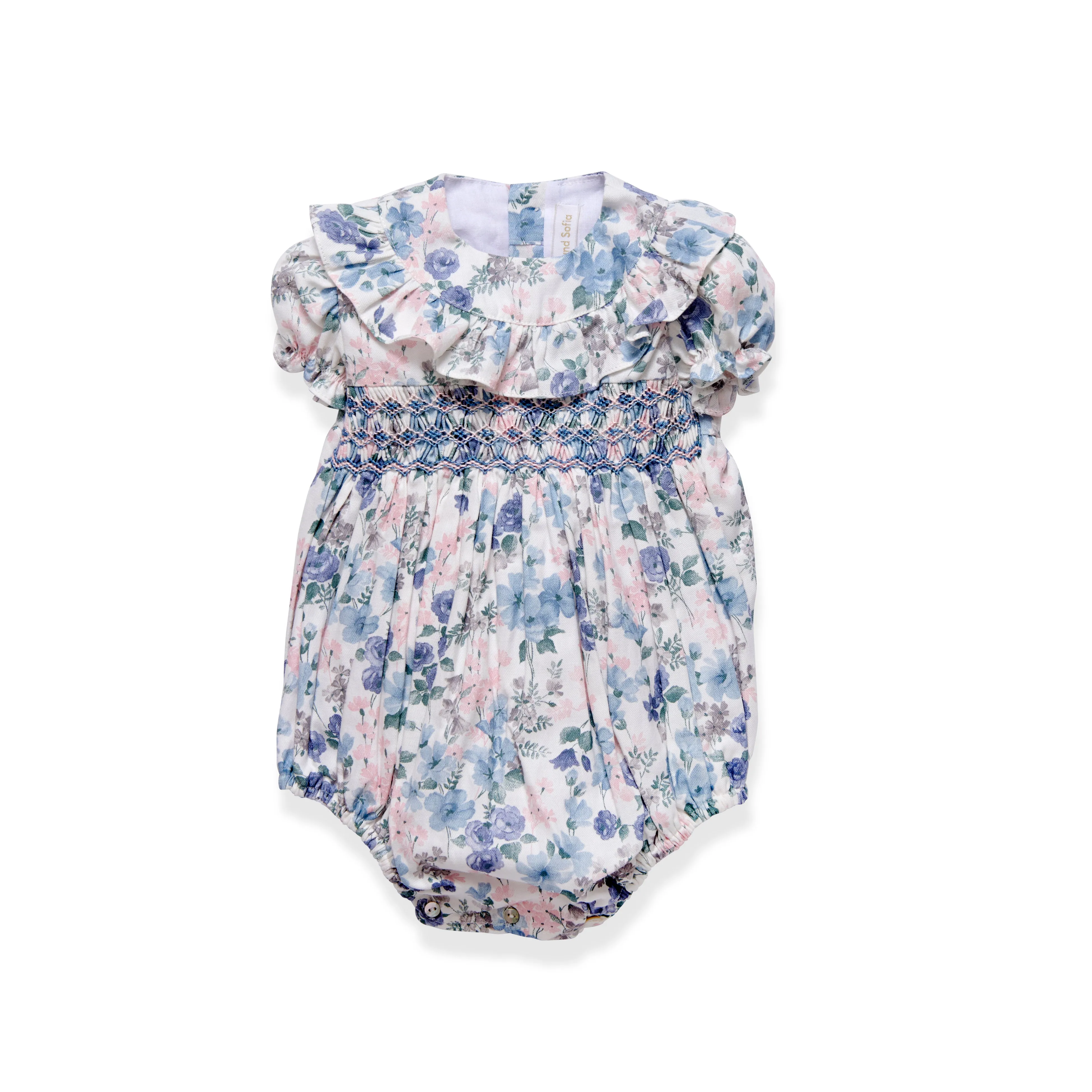 Amelia hand-smocked romper
