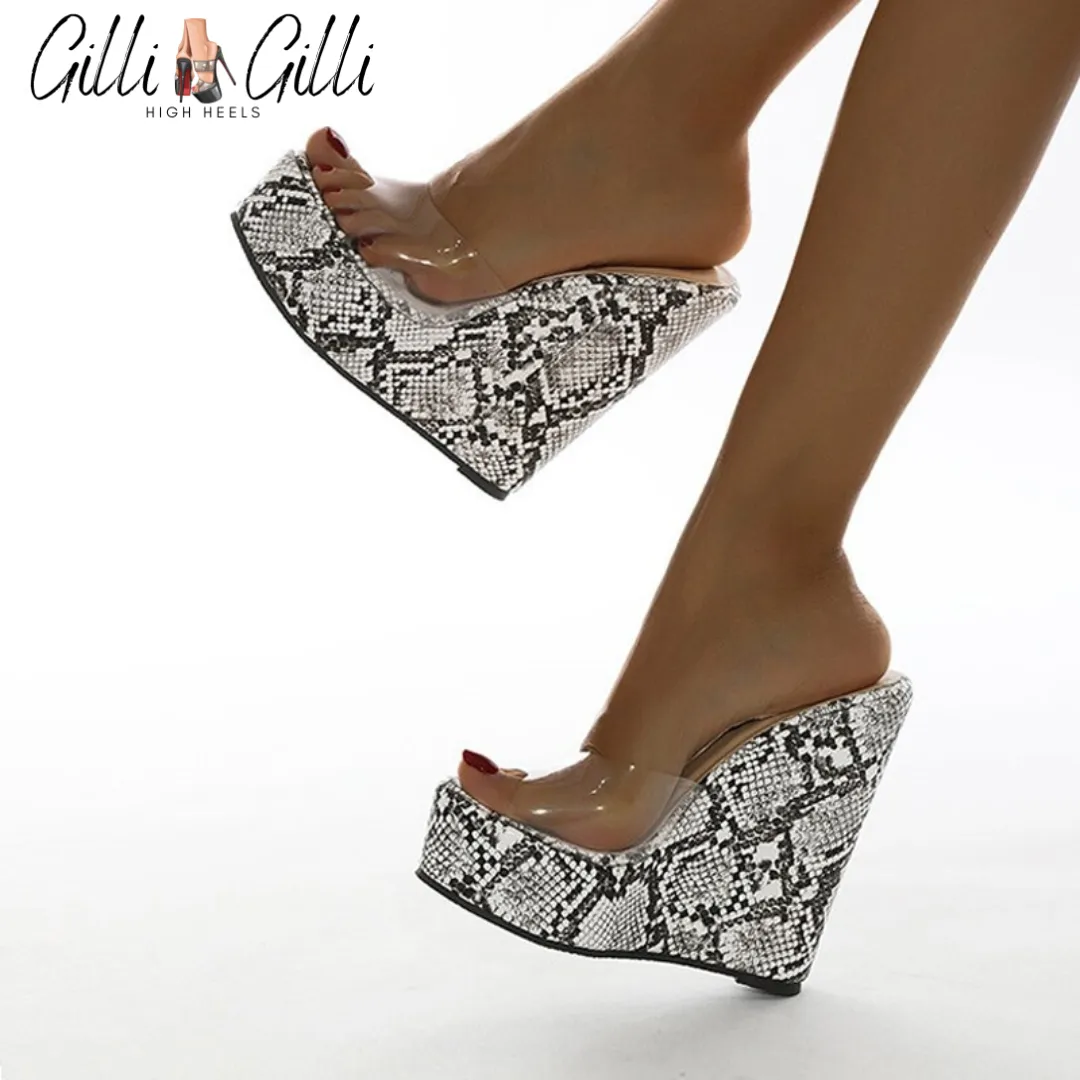 Animal Print Platform Wedges