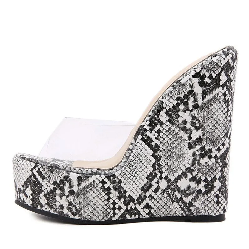 Animal Print Platform Wedges