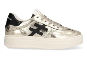 Another Trend - A035m343 Gold and Black Platform Trainer