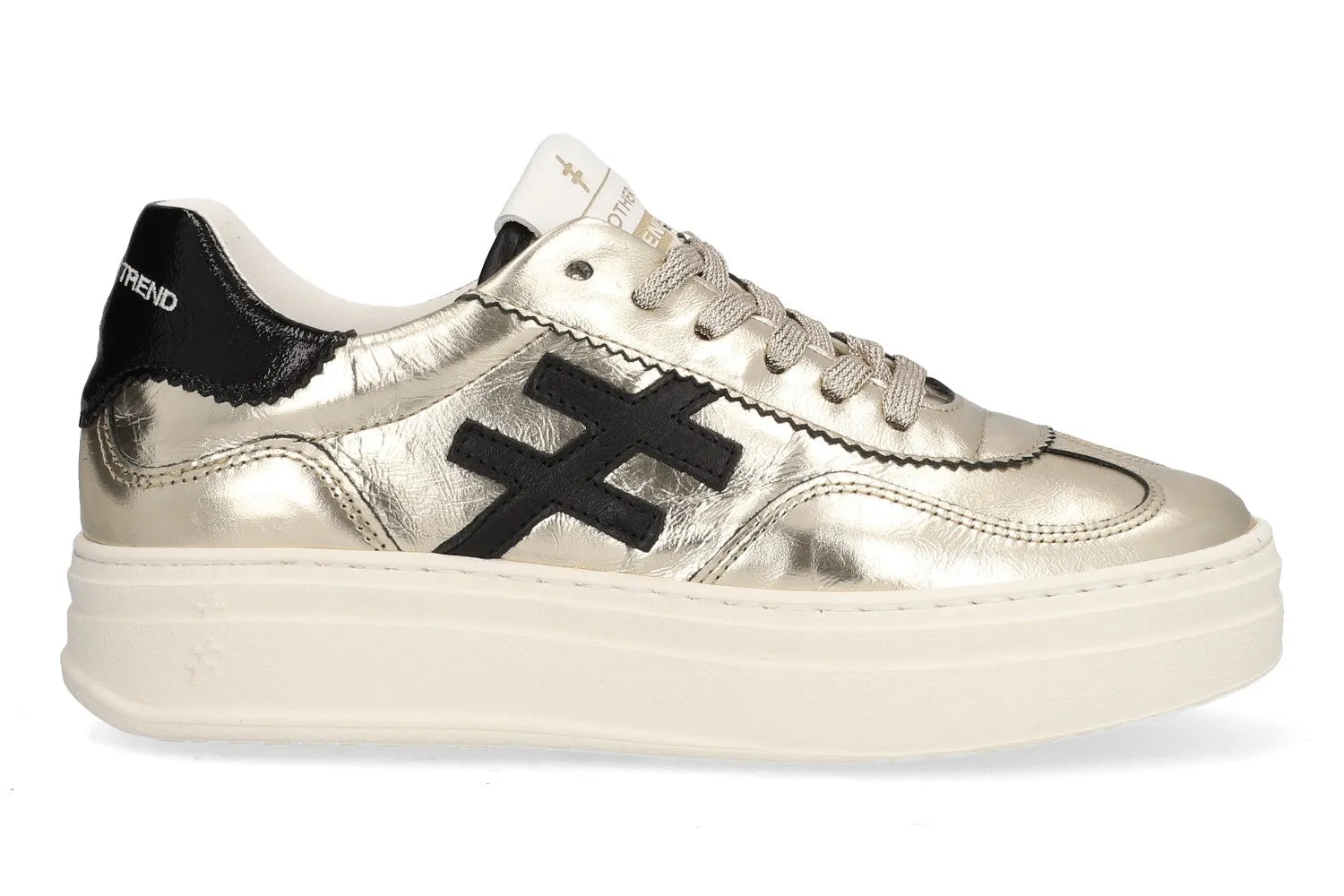 Another Trend - A035m343 Gold and Black Platform Trainer