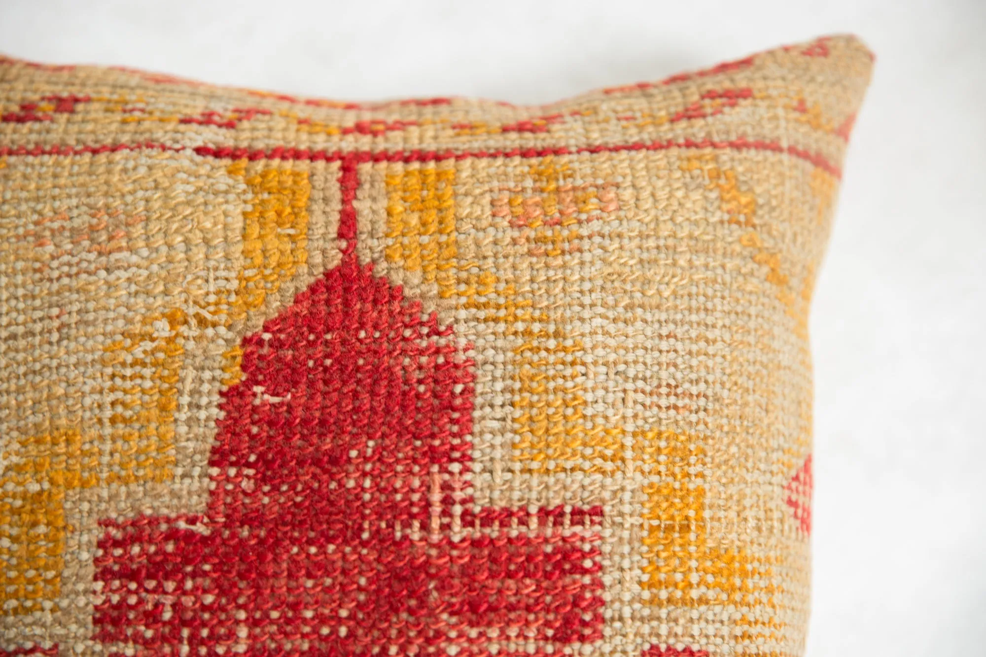 Antique Rug Fragment Throw Pillow