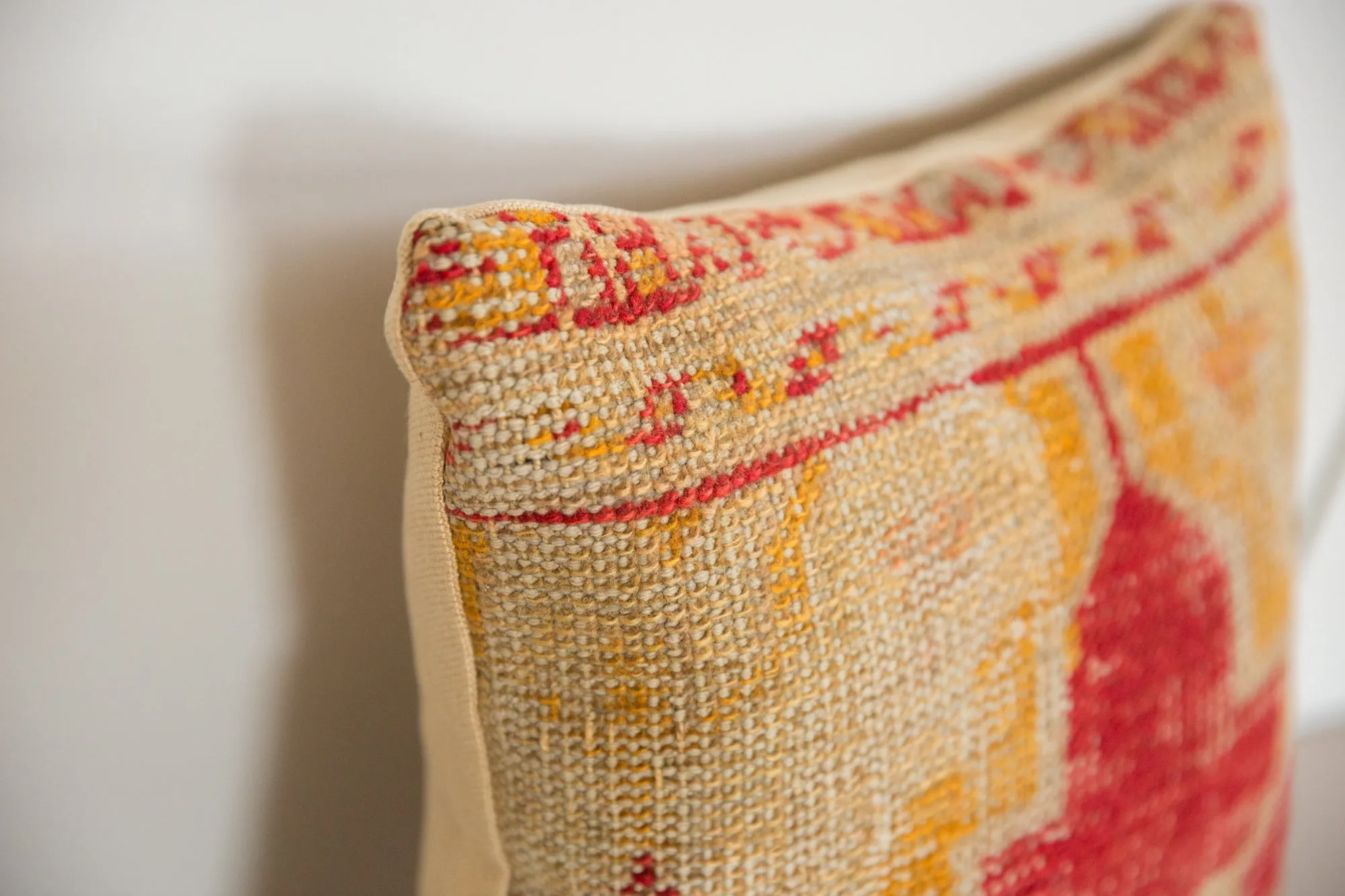 Antique Rug Fragment Throw Pillow