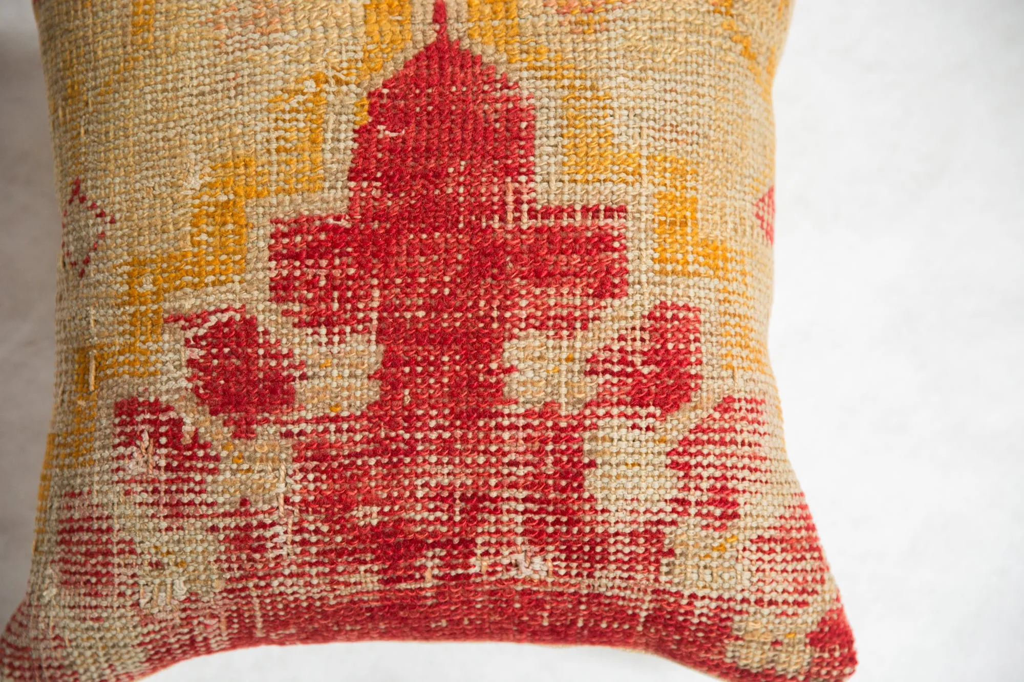 Antique Rug Fragment Throw Pillow