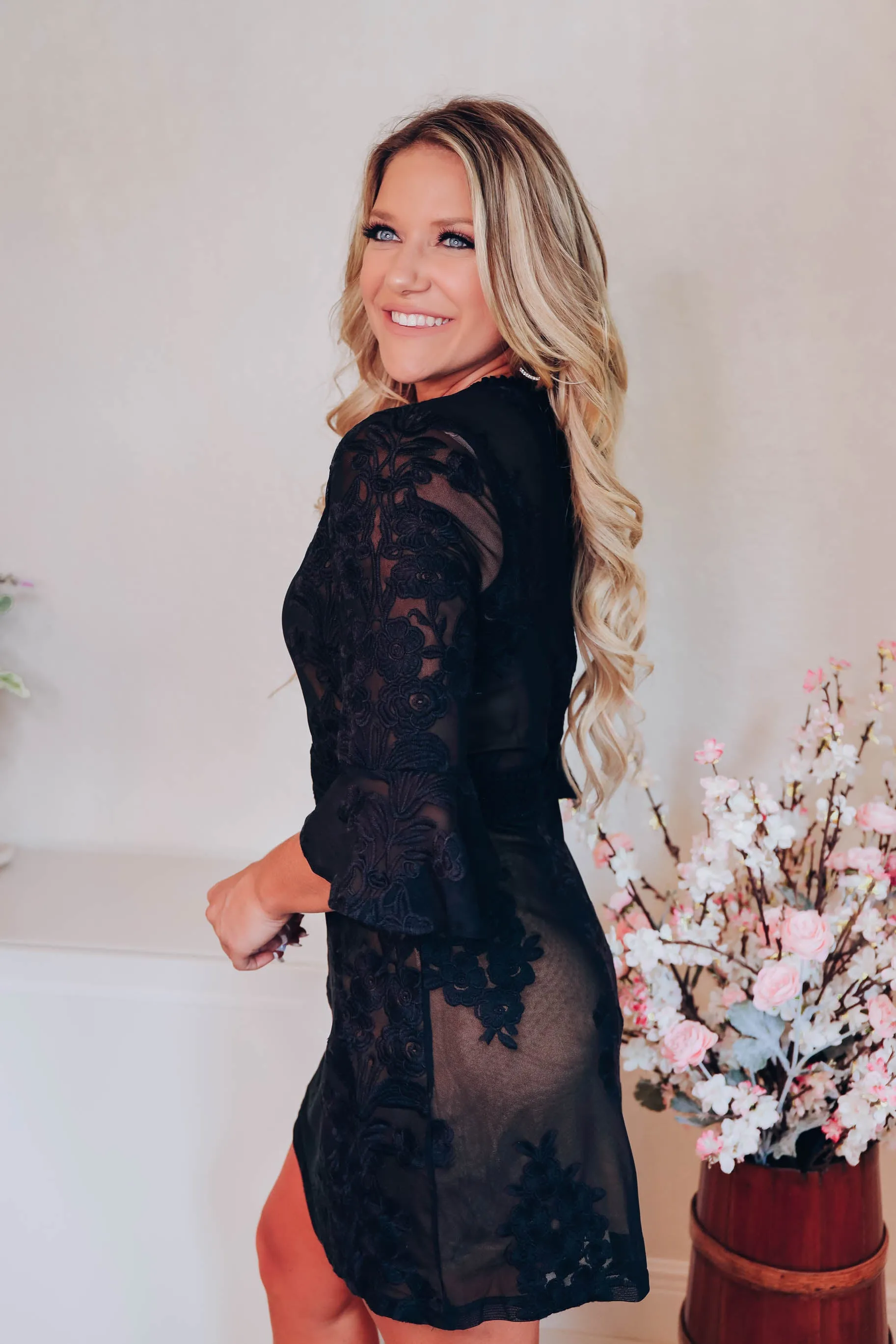 Audra Black Lace Dress - Final Sale