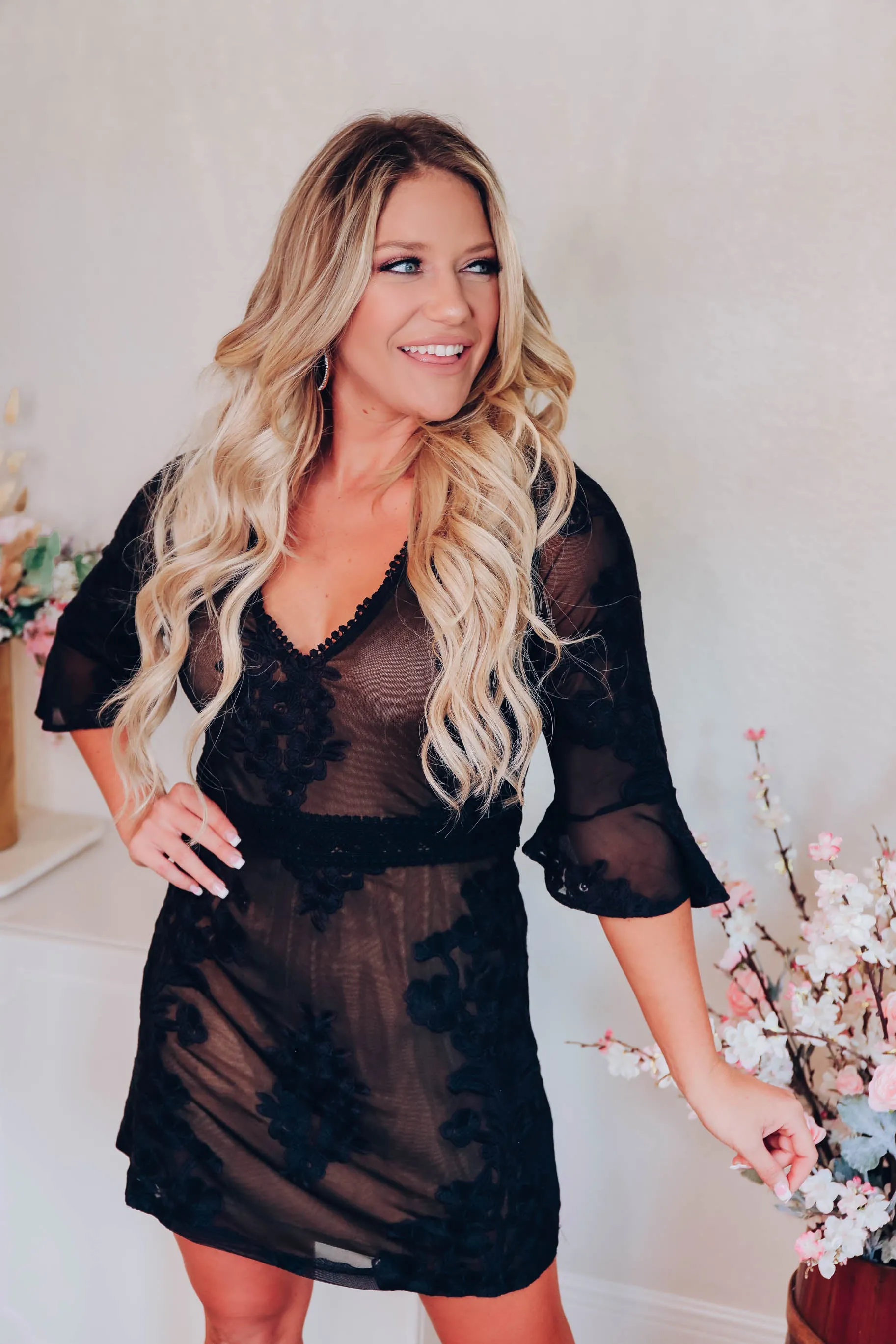 Audra Black Lace Dress - Final Sale