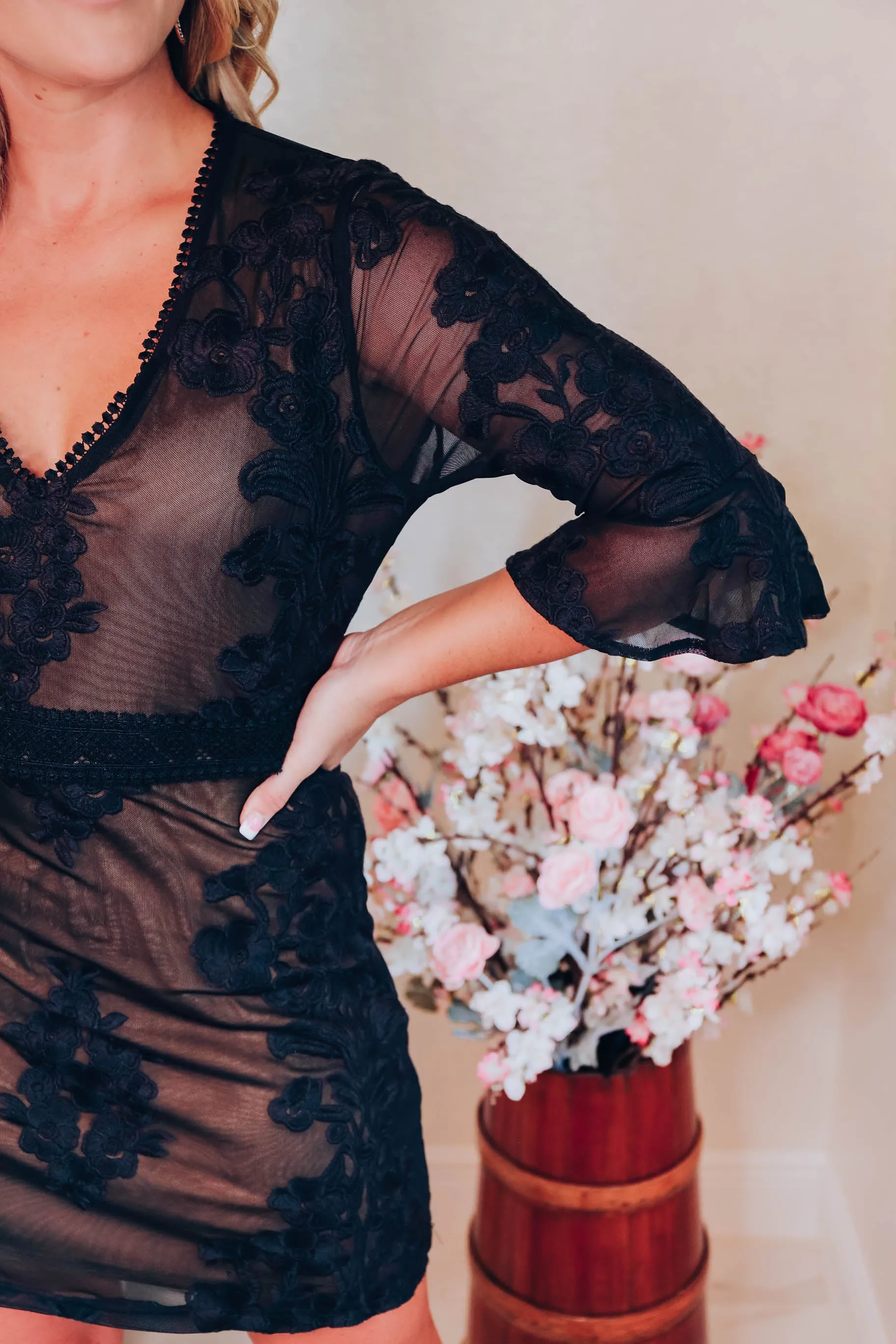 Audra Black Lace Dress - Final Sale