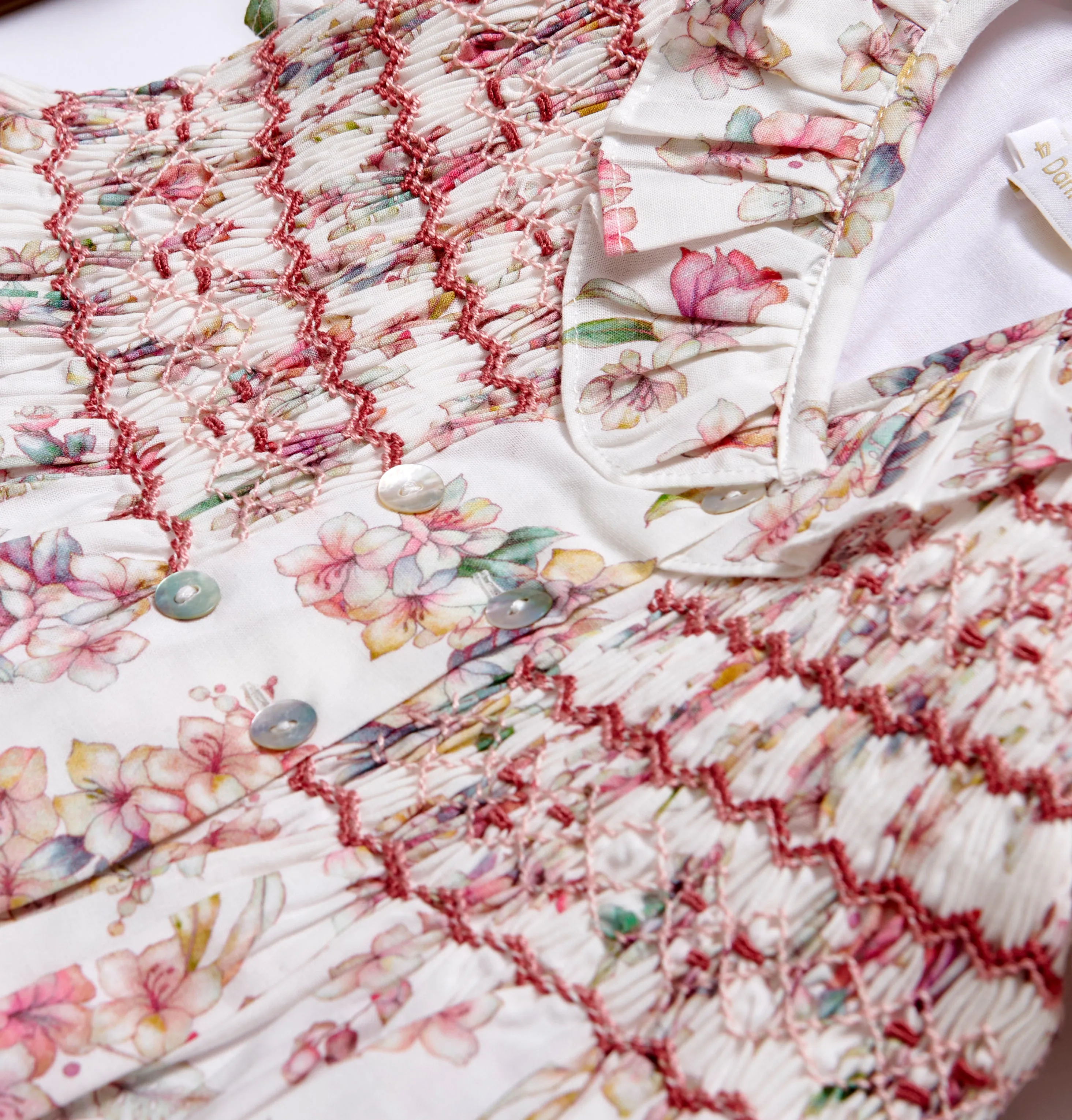 Audrey hand-smocked dress