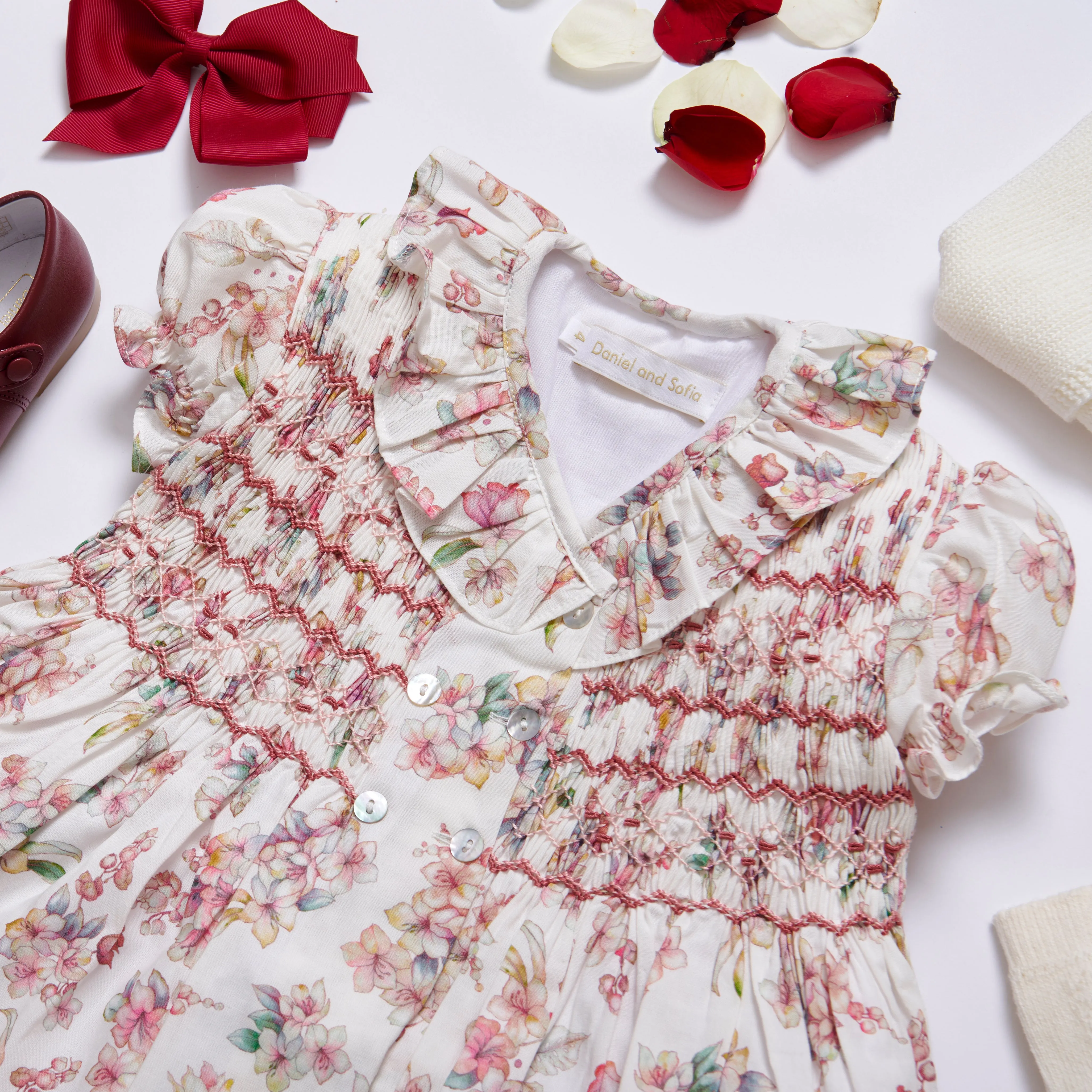 Audrey hand-smocked dress