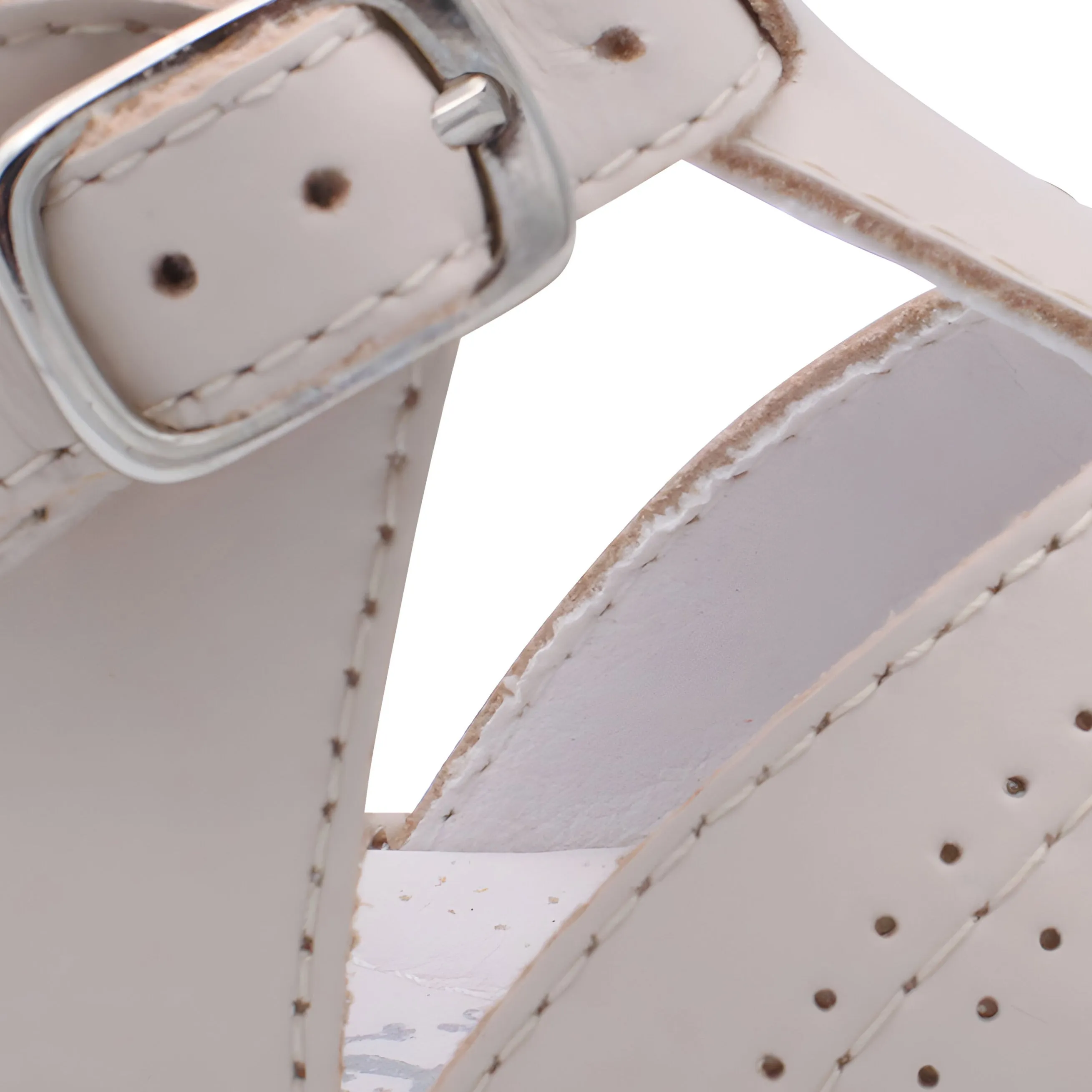 'Augusto' Boys Nude Leather T-Bar Sandals