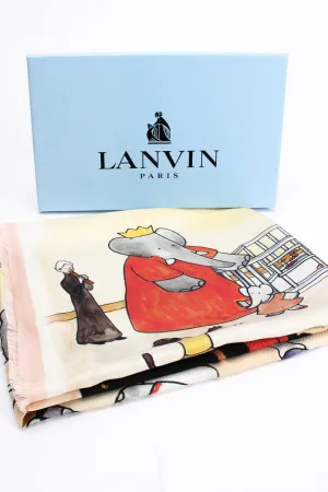 Babar Family Print Silk Scarf