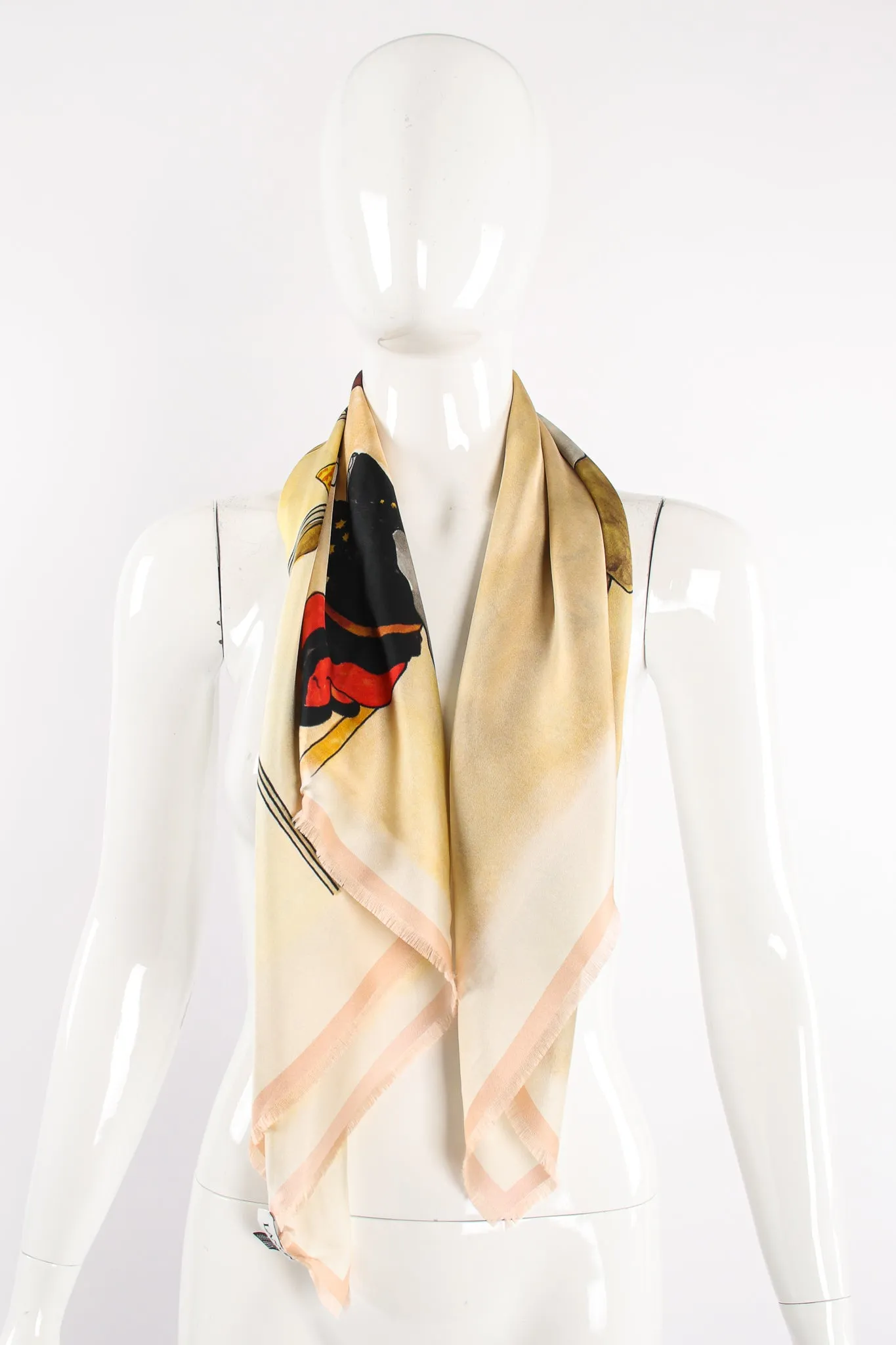 Babar Family Print Silk Scarf