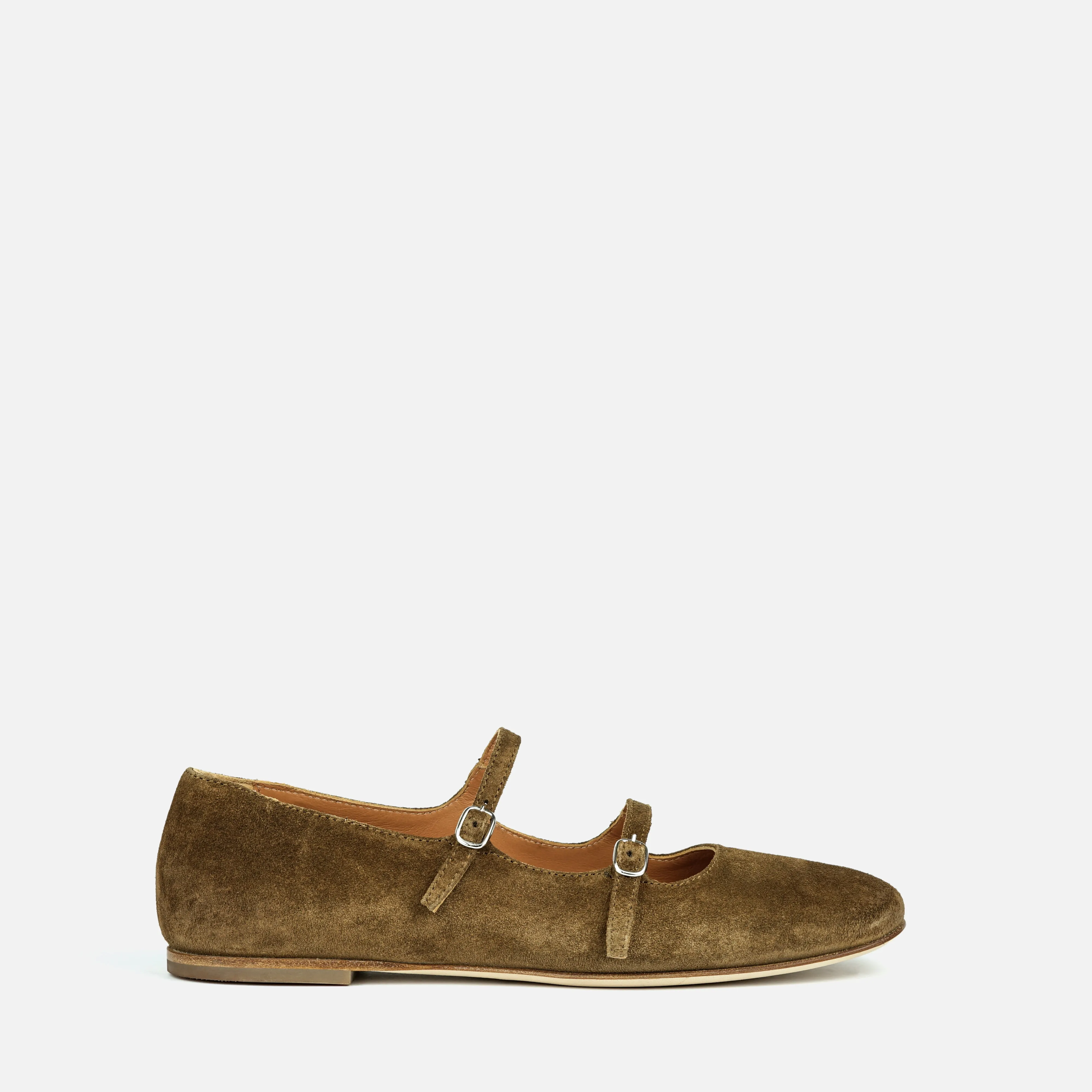 BALI | Noisette Suede Mary Jane Flat
