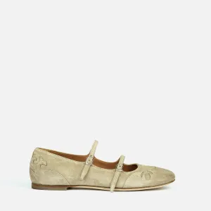 BALI | Noisette Suede Mary Jane Flat