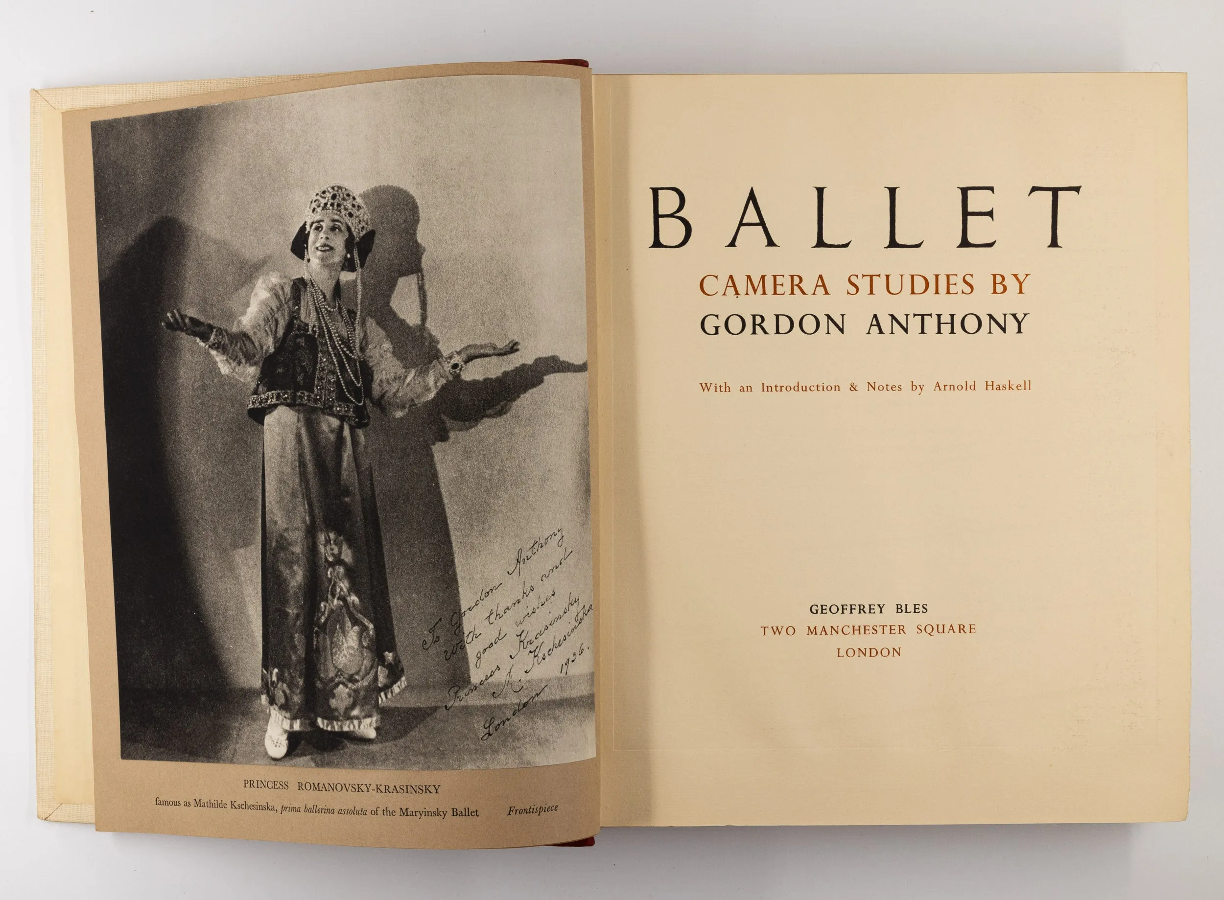 Ballet. Camera Studies – Gordon Anthony [Signed, 1st Ed.]