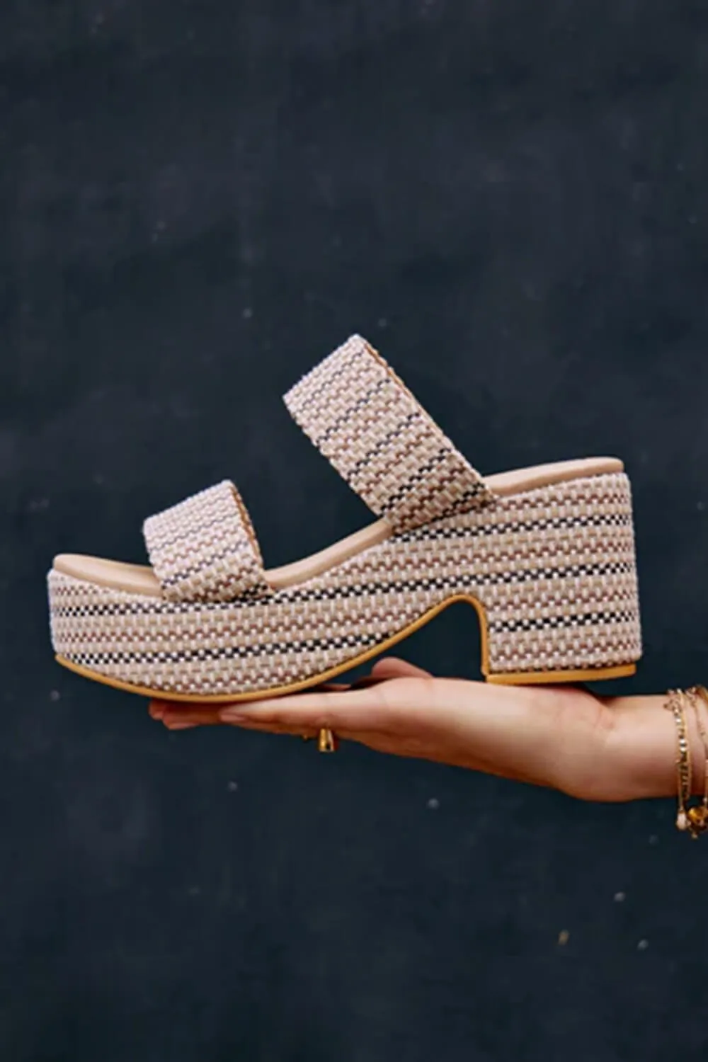 Beach by Matisse Ocean Ave Platform Heels for Women in Ivory | OCEAN AVE-IVORY MOSAIC