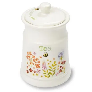 Bee Happy Ceramic Tea Canister