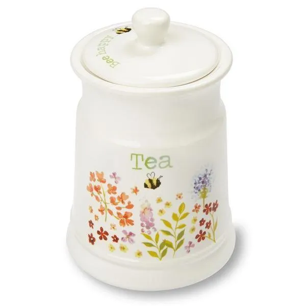 Bee Happy Ceramic Tea Canister
